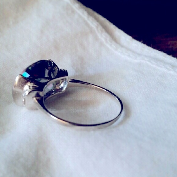 Rainbow Mystic & Diamond Woman's Ring - Picture 4 of 4